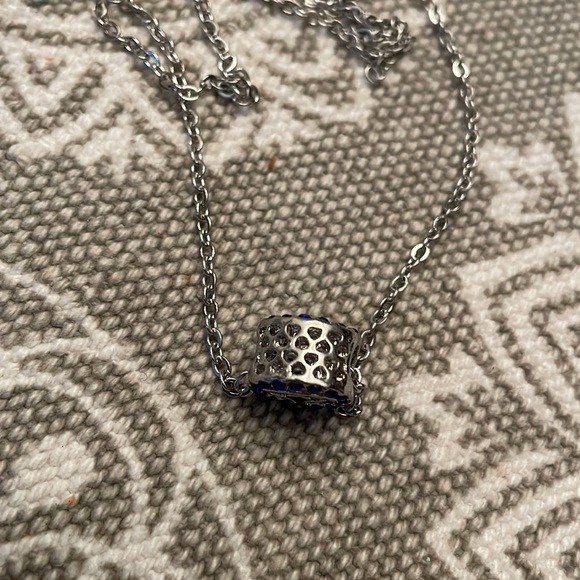 new in plastic silver evil eye 🧿 thick pendant necklace - Picture 4 of 6